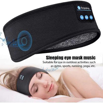 Sports Headband Wireless Headphones Sleep Eye Mask Headset Soft Elastic Comfortable Sports Hair Band Bluetooth Music Earphones