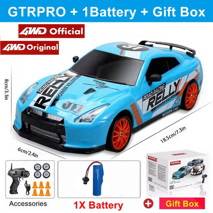 RC Drift Car 4WD - LED Remote Control Racing Vehicle for Kids  Adults