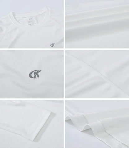 Men UPF 50+ Long Sleeve T-Shirt, Rash Guard Breathable Tops, Pullover Shirt for Sport Fishing Hiking Running Beach Surfing