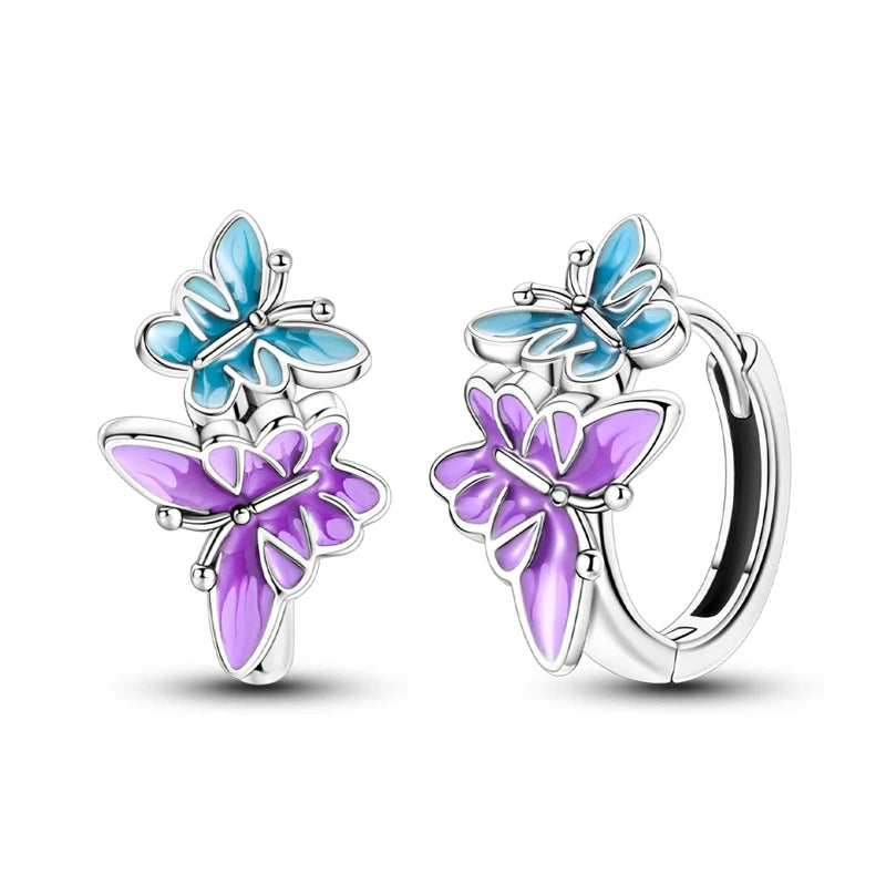 Sterling Silver Hoop Earrings – Zirconium Star Drop Style For Women’s Anniversary Jewelry Gift