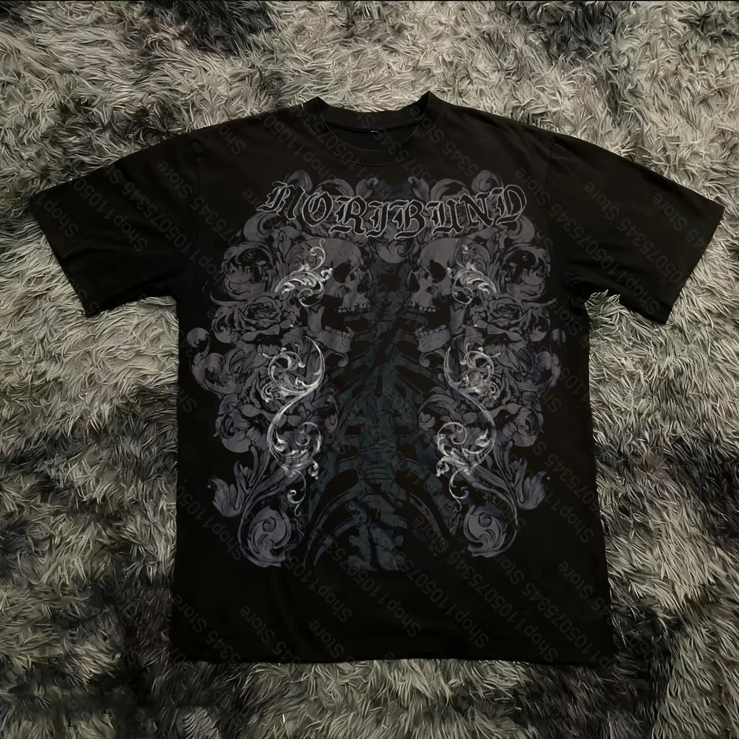 Summer Classic Y2K Gothic Style T-shirt Print Oversized T Shirt High Street Shirts Round Neck Cotton Tops Mens Women T Shirt Tee