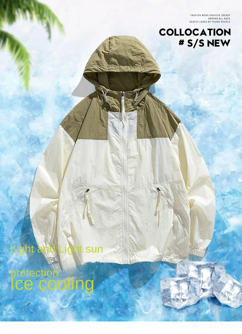 Summer New Hong Kong Style Couple Style Japanese and Korean Versatile Sunscreen Clothing Fashion Trend Versatile Outdoor Couple