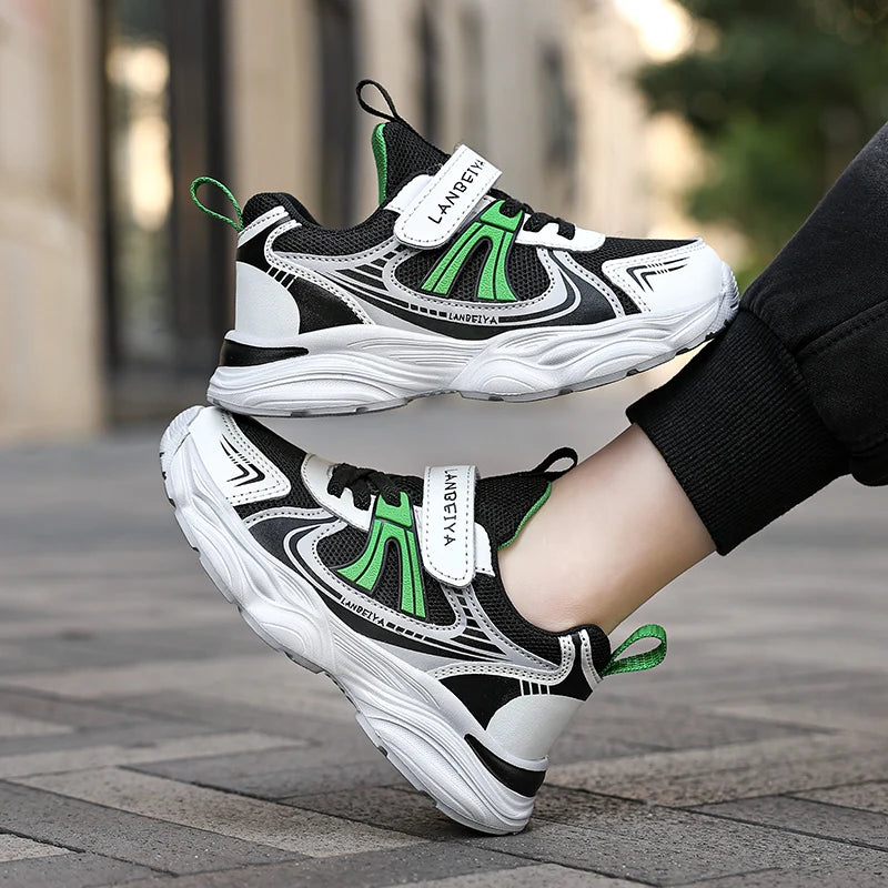 New Boy Girl Shoes Hot Selling Breathable Children Sneakers Comfort Soft Running Shoes Classic Simple Color Blocked Casual Shoes