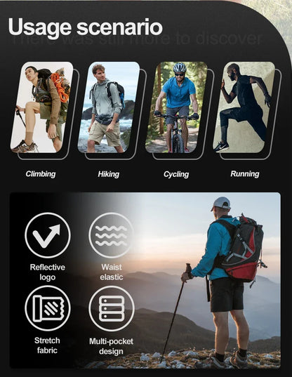 Mountain Bike Shorts – Breathable Multi-Pocket Cycling Shorts with Elastic Waistband