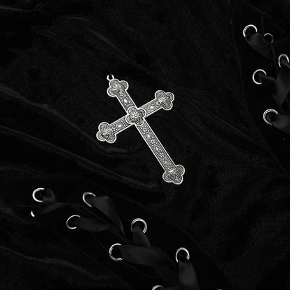 Goth Dark Punk Grunge High Split Hem Straps Dess 90s Streetwear Gown Women Sexy Corn Bandage Velvet Dresses Mall Gothic Clothing