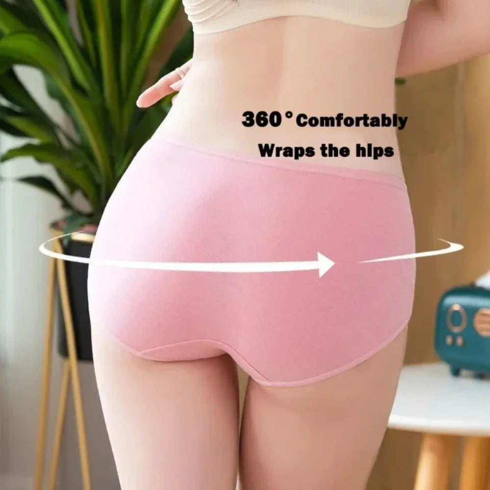7 Pack Cotton Panties for Women Soft Breathable Solid Briefs Everyday Underwear Comfortable