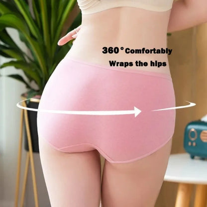 7 Pack Cotton Panties for Women Soft Breathable Solid Briefs Everyday Underwear Comfortable