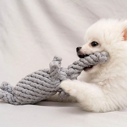 Hot rope knot grinding teeth resistant hand-woven animal cotton rope small and medium-sized dog pet dog toys