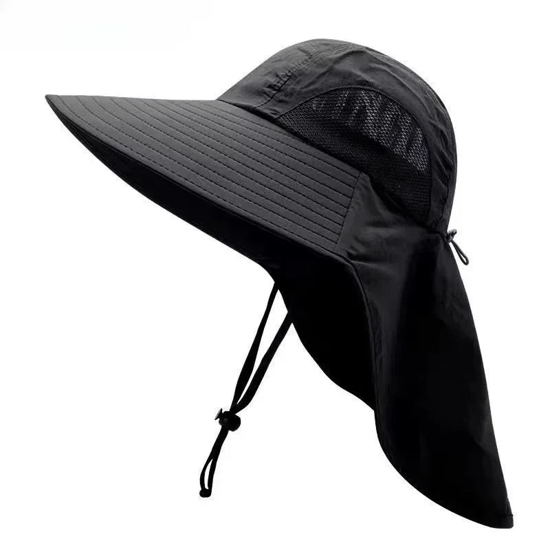 1/2/4PCS Sun Protection Bucket Hat for Men Wide Brim Fishing Cap with Neck Shade Face Flap Lightweight Summer Hiking Camping