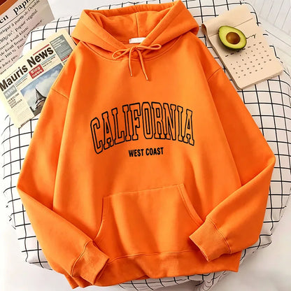 Streetwear Los Angeles California Letter Print Hoodies Spring Casual Hoodies Sweatshirts Men Women Hoodie Sweatshirt
