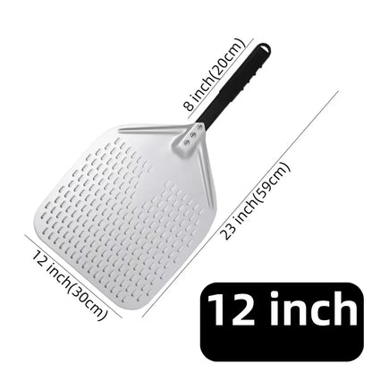 Pizza Perforated Shovel Paddle - ShortLong Handle Baking Tool for Oven