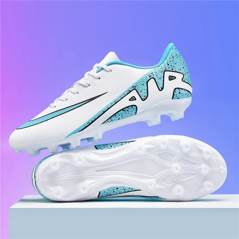 Men Soccer Shoes - Ultralight Football Boots With Long Spikes | Breathable Cleats