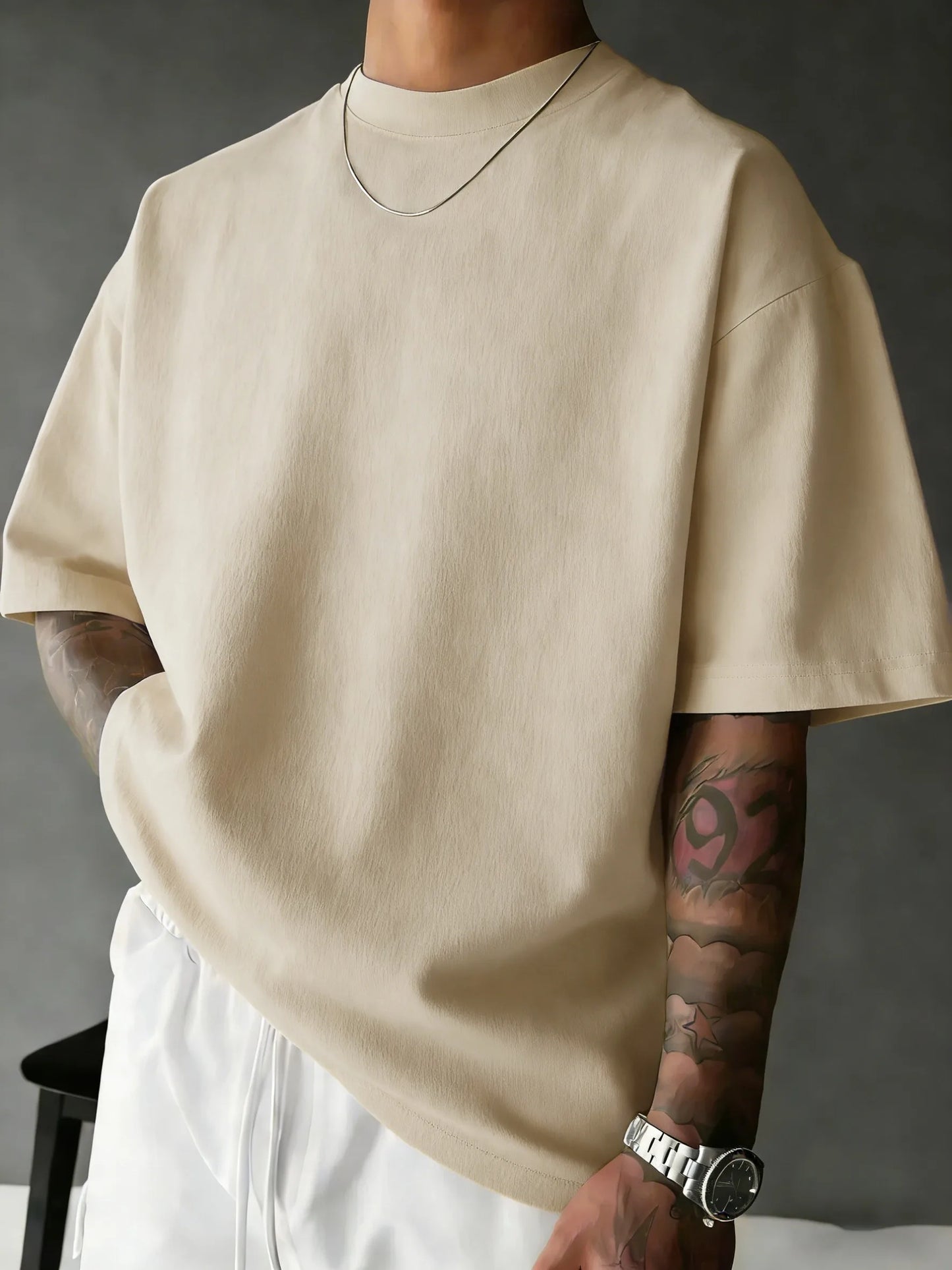 Summer Beach Cotton Short Sleeve For Man's Casual Loose Short Tops Breathable Comfy Basics T Shirts Sport Street Soft Streetwear