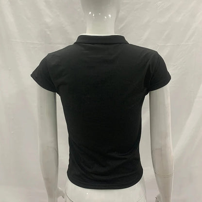 Women's Beige Chinese Style Cheongsam Blouse Vintage Mandarin Collar Short Sleeve Crop Top with Frog Button Keyhole Asymmetrical