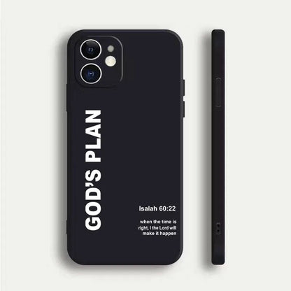 God's Plan Jesus Bible Verse Phone Case For iPhone 17 16 15 14 13 12 11 Pro Max Mini SE 7 8 Plus Shockproof Non-Slip Cover Funda