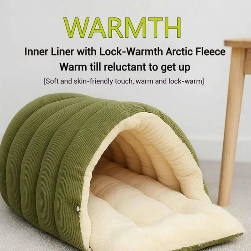 Cat Nest Four Seasons Universal Removable and Closed Cat Bed Winter Dog Nest Warm Sleeping Bag with Thick Velvet Pet Supplies