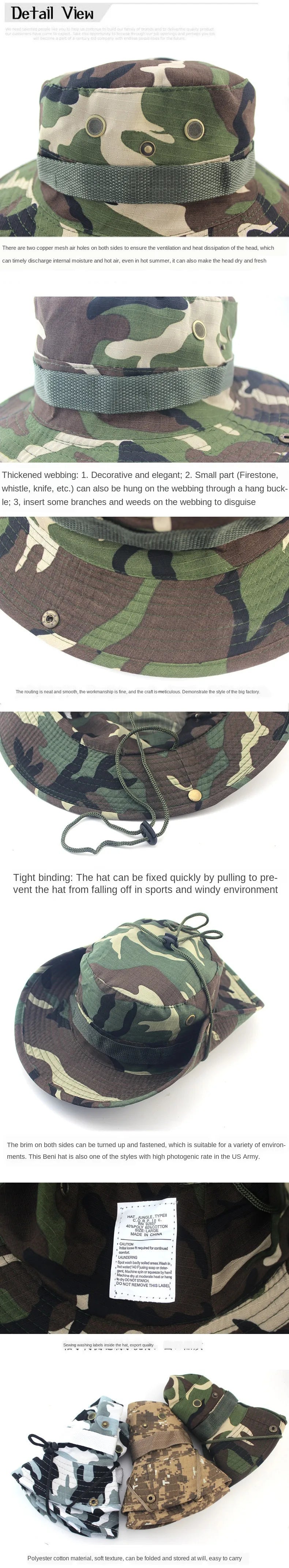 Camo Boonie Hat – Tactical Bucket Hat for Fishing, Hiking & Hunting