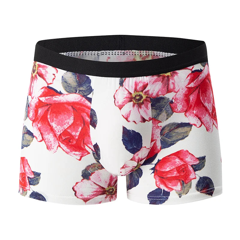 Mens 10-Piece Fashion Underwear Set - Comfortable Large Size Printed Boyshorts