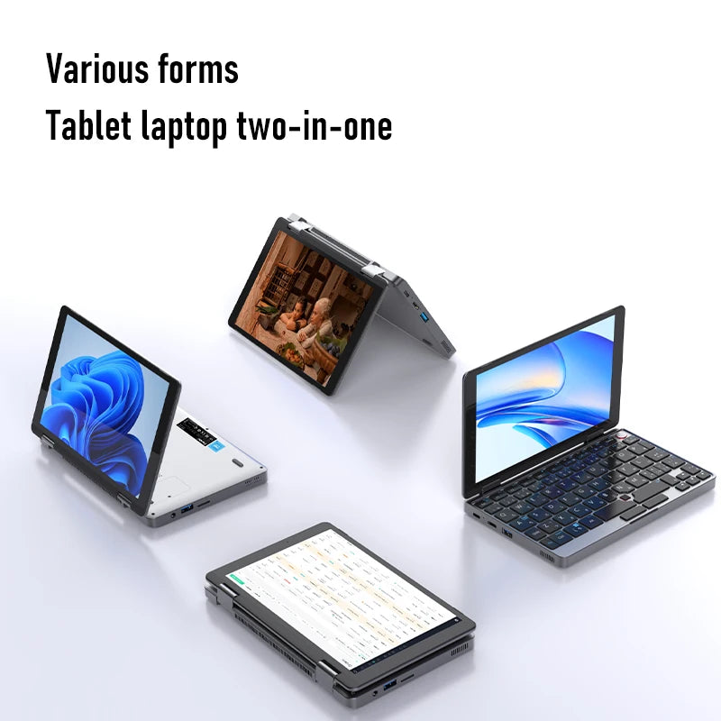 Zwide Pocket Book N8 Pro Intel I3-N305 Touch Screen 8 inch IPS 1920x1200 Pixels FHD 16GB LPDDR5 mini Notebook 360° Flip yoga