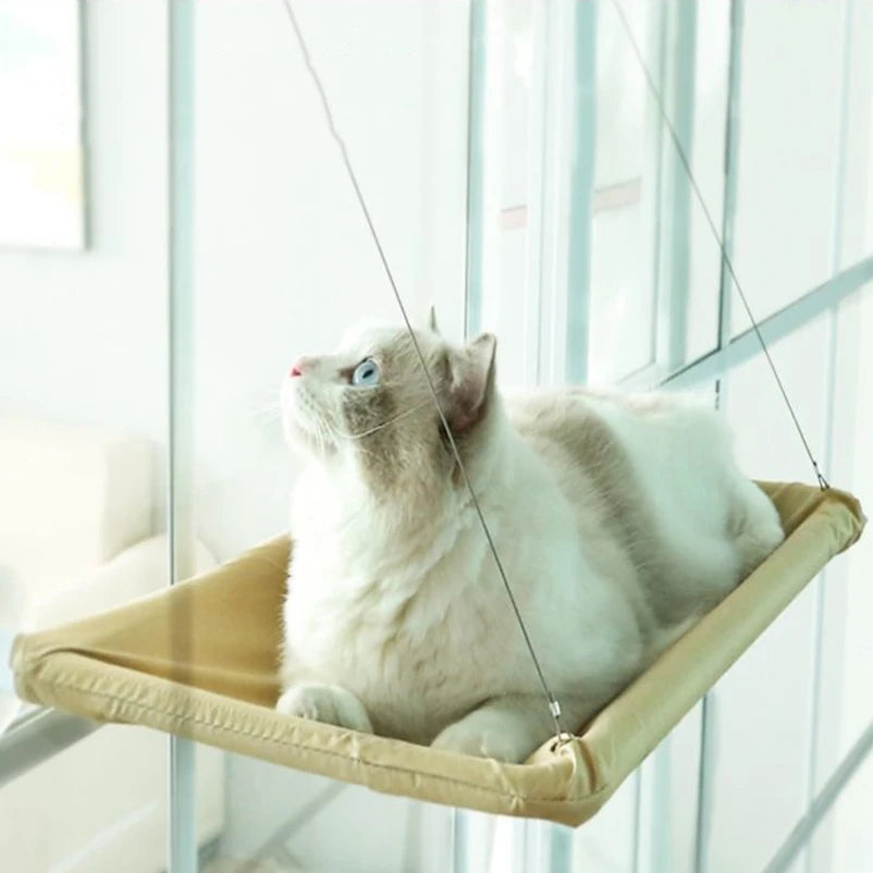 Pet Cat Hammock Hanging Cat Bed Bearing 20Kg Comfortable Cat Sunny Window Seat Mount Kitten Climbing Frame Pet Accessories