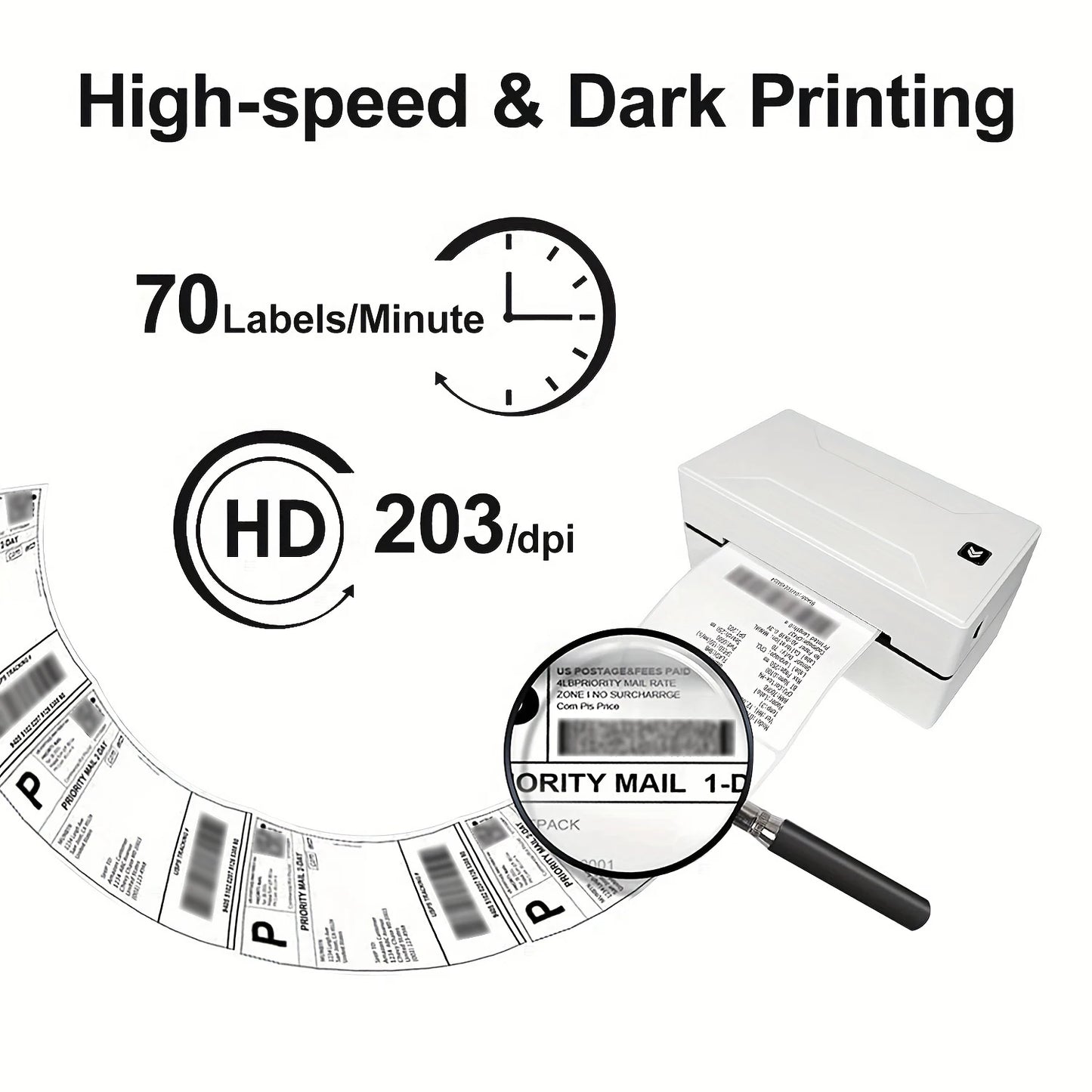 Marklife D100 Thermal Shipping Label Printer Compatible With PC And Smartphone Shipping Labels Barcode Label Thanks Labels Jar