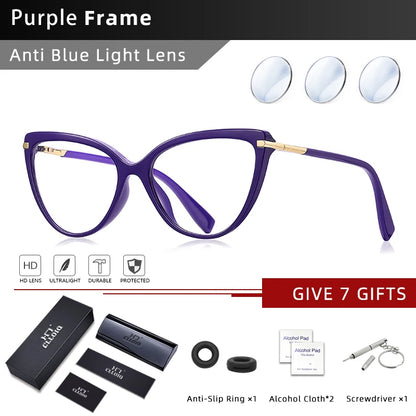 Luxury Cat Eye Glasses – Versatile Reading Glasses Women with Anti Blue Light Lenses