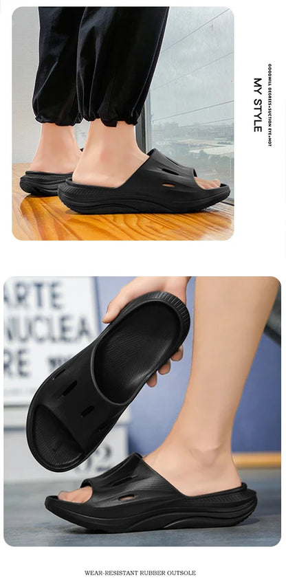 Boys Fashion Casual Sports platform Sandals 2024 Outdoor Non-slip Beach Slippers Men's Flip-flops Bathroom Sandals
