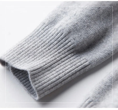 Cashmere Cotton Blend Classic V-neck Knitted Sweater Men Pullover 2024 Autumn Winter Soft Warm Business Casual Jumper pull homme