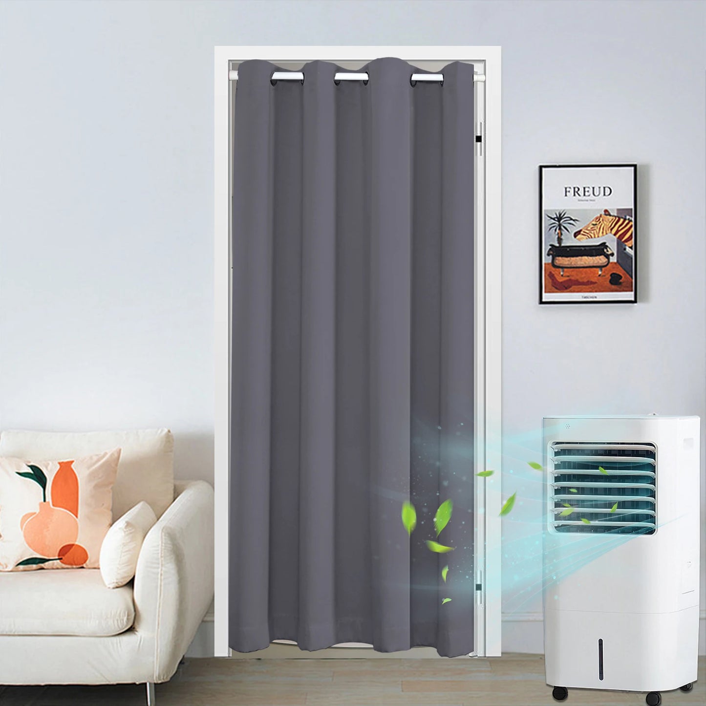 Blackout Door Curtains | Thermal Insulated Eyelet Curtain Panel - Privacy & Noise Reducing