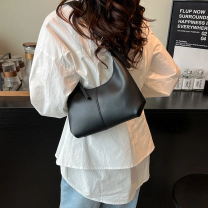 PU Leather Crossbody Bag | Women’s Small Retro Baguette Style Shoulder Bag with Hasp Closure