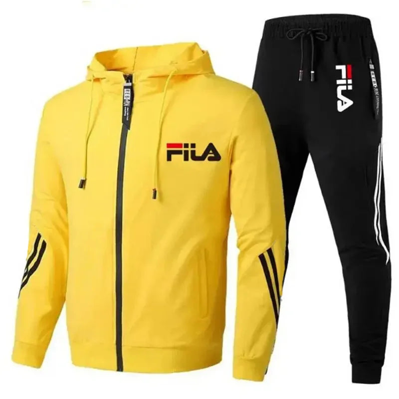 Men's 2026 Fashion Leisure Outdoor Zipper Jacket And Sports Pants Jogging Set Fitness Two-Piece Set for Spring And Autumn