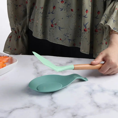 Silicone Spoon Holder | Heat Resistant Mat & Spatula Rest for Kitchen Utensils