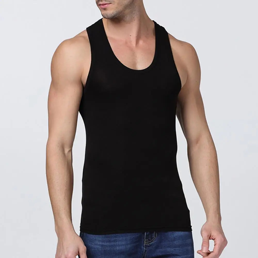 100% Pure Cotton White Grey Black Men Tank Tops Summer Plus Size Singlets Fitness Men Vest Casual Bodybuilding Vest T-shirt