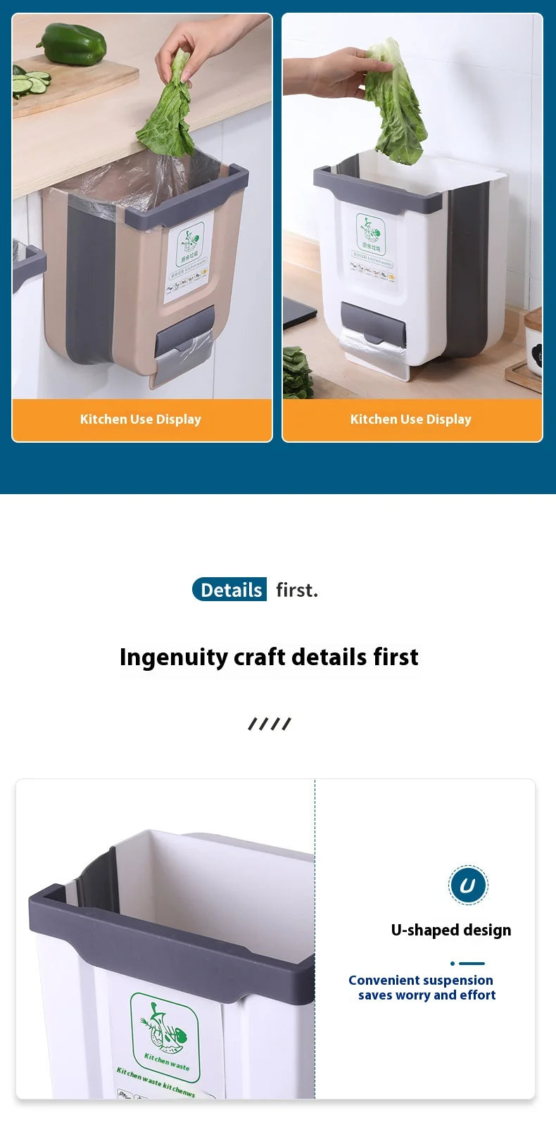 Foldable Large-Capacity Trash Can - Easy-to-Clean Camping Car Accessory