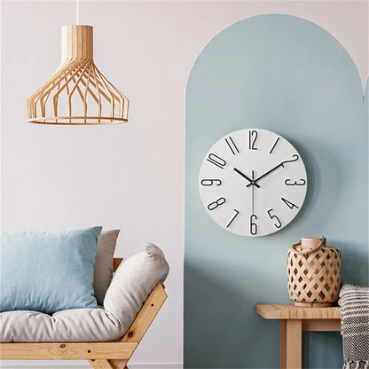 Battery-Powered 12-Inch Analog Wall Clock - Small Clock for Home Office Kitchen and Classroom