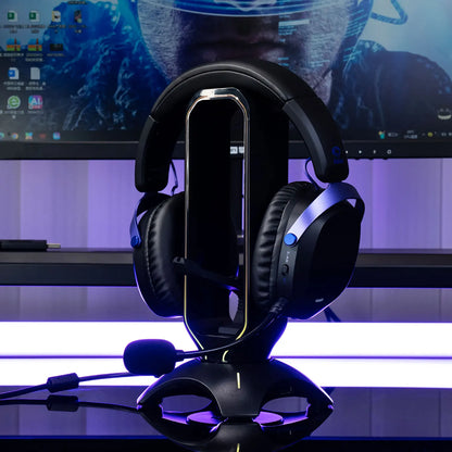 Akko GH300 Gaming Wireless Headphone with Mic Over-Ear Headset 7.1 Virtual Surround Sound Quad-Mode Head-mounted for Music Game