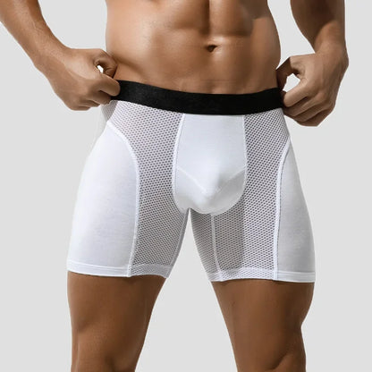5PCS Extended athletic briefs Men's boxers Modal anti-wear leg running plus size breathable training boxers