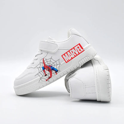 Marvel Kids Shoes - Boys White Breathable Casual Sneakers With Cartoon Print