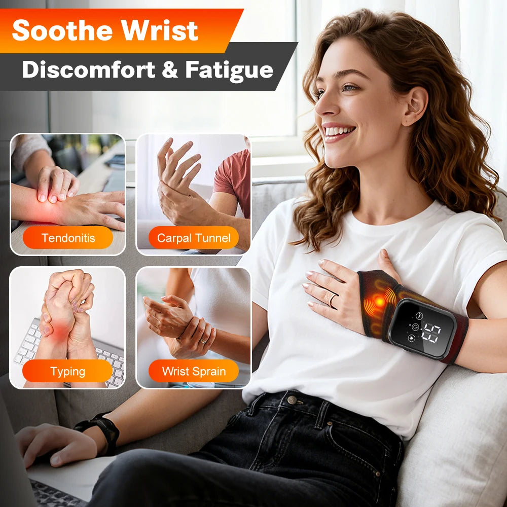 Electric Heating Wrist Brace | Rechargeable Wristband With Hot Compress & Thermal Wrist Support