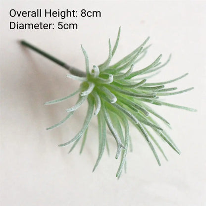 Green Artificial Succulents - Flocking Home Garden Decoration