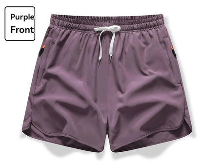 New Men's Sports Casual 3/4 Shorts With Ice Silk Lightweight Sweat-absorbing Outdoor Quick Drying Running Fitness Loose Pants