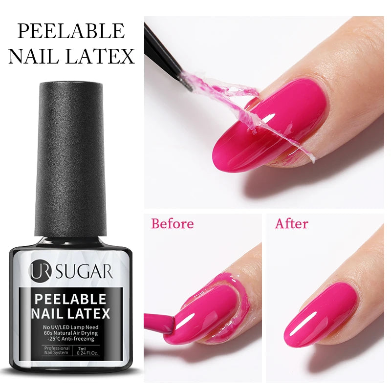 Nude Crystal Rubber Base Gel - 7ml Semi-Permanent Soak Off UV LED Nail Varnish