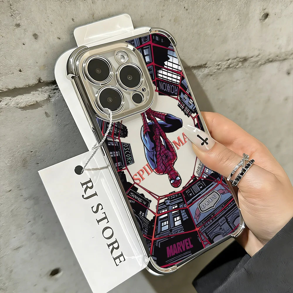 Cool Fashion Spidermans Phone Case For iPhone 17 17e 16e 16 15 14 13 12 11 Pro Max X XR XSMax 7 8 Mini Air Plus AntiFall Airabag