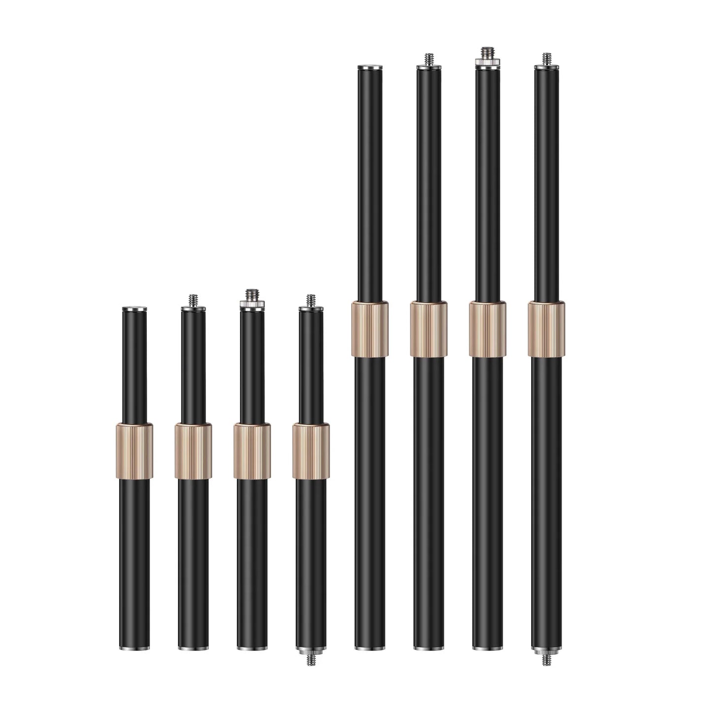 Metal Tube Extendable Rod Selfie Stick Monopod Extention Pole Stand Holder with 1/4inch Screw Ball Head for Mobile Phone Cameras