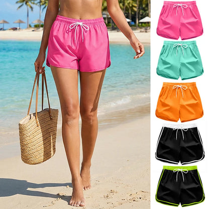 Women's Summer Vacation Beach Shorts Casual Quick Dry Board Shorts with Split Hem Beachwear Swimwear Swimsuit Bathing Suit