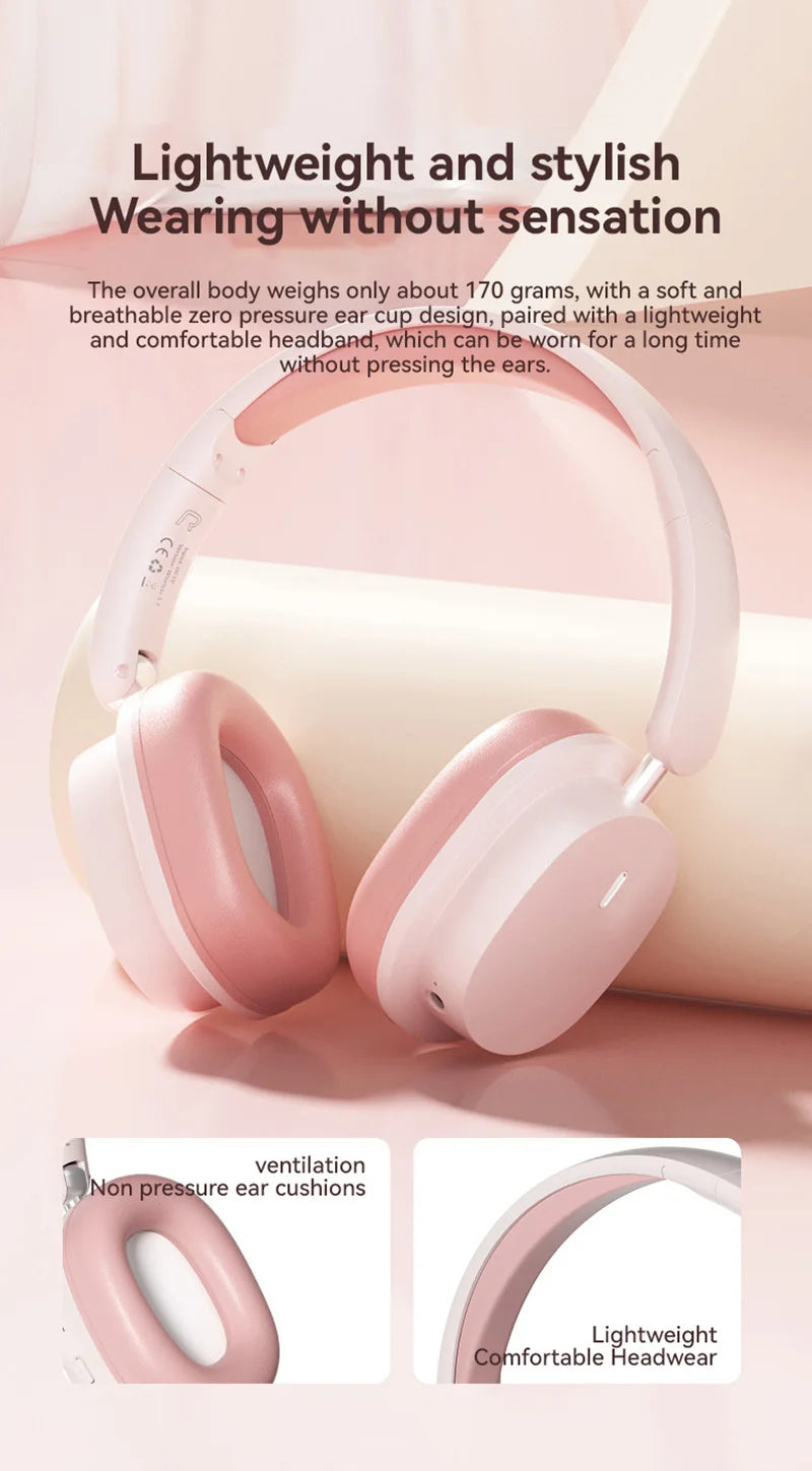 2026 New Foldable Headset Wireless Bluetooth Earbuds Head Mounted Noise Cancelling Earphones Sports with Mic Music Headphones