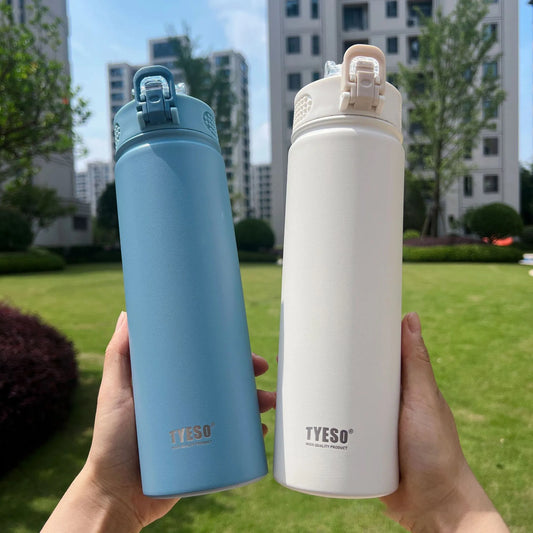 TYESO 600/750ML Stainless Steel Thermo Bottle Car Thermal Cup Sports Water Bottles Keep Cold and Hot Vacuum Flasks Insulated Cup