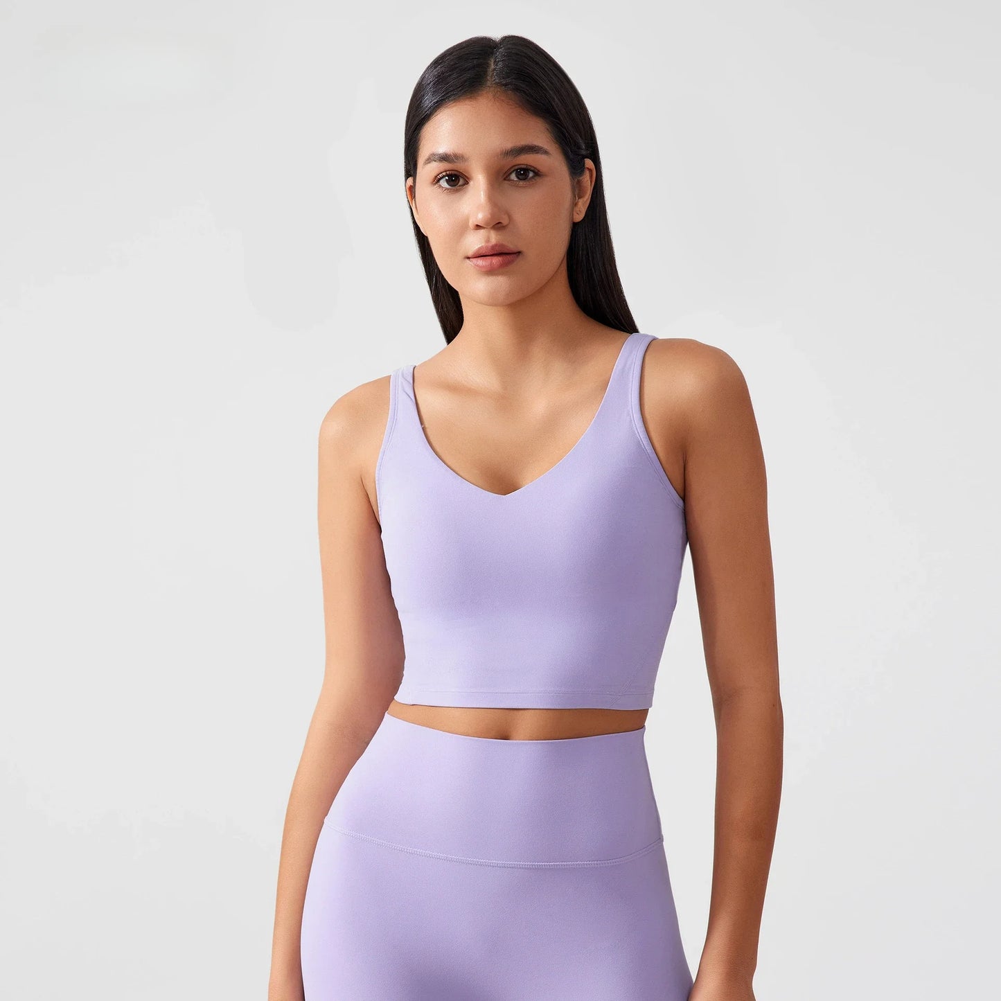 Sports Bra For Women - Breathable Yoga Crop Top With Fixed Chest Pad & U-Shaped Back
