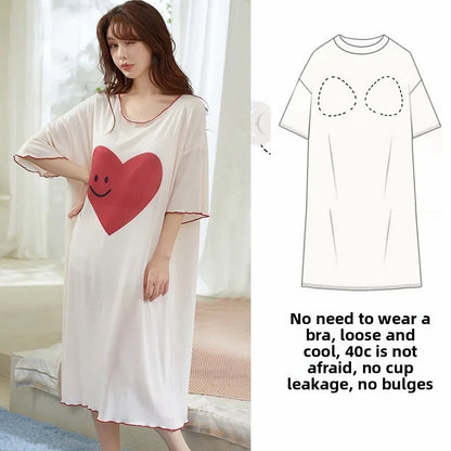 Sleeping Dress Women's Nightwear for Woman Night Clothes Women Sleepwear One Piece Dress Short Sleeve Sleepwear Pyjamas Pajamas