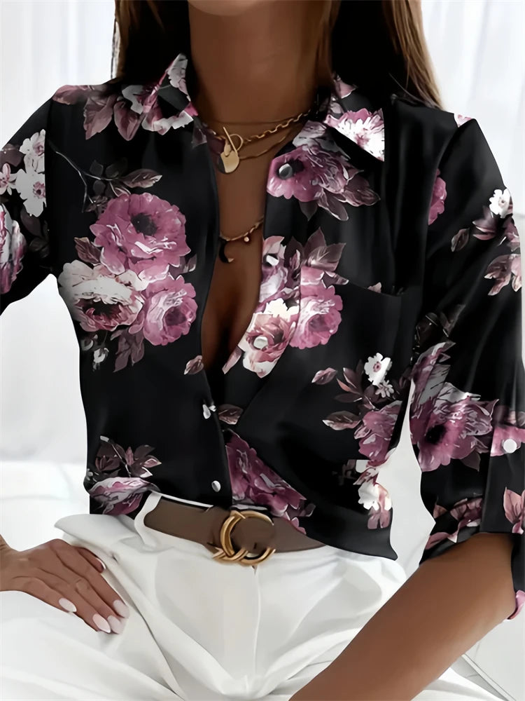 Hot Ladies Shirt 3D Print Long Sleeve Loose Shirts Hawaiian Shirts Fashion and Casual Character Size Comfortable Fabric